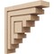 Ekena Millwork 5"W x 20"D x 20"H Thin Landon Rough Cedar Woodgrain TimberThane Corbel, Primed Tan CORUR05X20X20LANRCPR - alternate 1